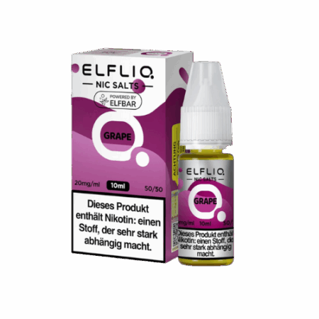 ELFBAR ELFLIQ Grape 10x10ml – Süßes Trauben-Liquid mit Nikotinsalz für dein Pod-System