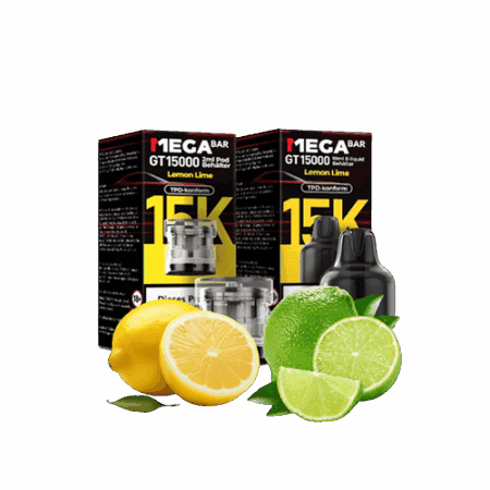 MegaBar Lemon Lime GT15000 5x12ml – Zitrus-Vape mit Zitrone & Limette für bis zu 15.000 Züge
