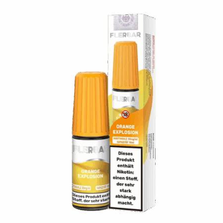 Flerbar Liquid Orange Explosion 10x10ml – Intensives Orangen-Liquid mit Nikotinsalz