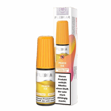 Flerbar Liquid Peach Ice 10x10ml – Pfirsich-Nikotinsalz-Liquid mit Ice-Note