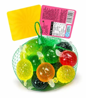 Fruit Shaped Jelly Sweets 24x315g – bunte weiche Geleesüßigkeiten in verschiedenen Fruchtformen und fruchtigen Geschmacksrichtungen im 24er-Karton.