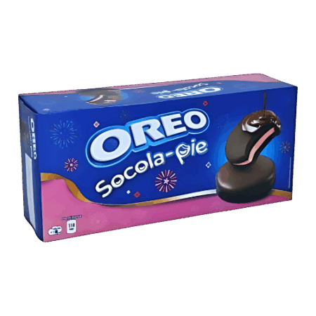Oreo Socola Pie Strawberry 168g – Weicher Schokokuchen mit Erdbeercremefüllung