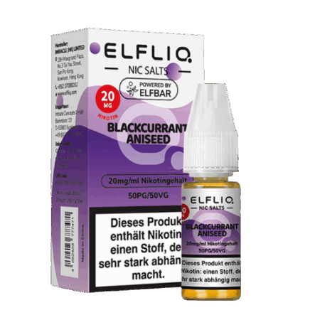 ELFBAR ELFLIQ Blackcurrant Aniseed 10x10ml – E-Liquid mit Schwarzer Johannisbeere & Anis