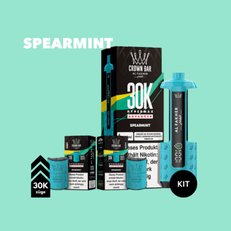 5x Al Fakher 30K Hypermax Akku + 2x5 Pods Spearmint – Vape-Bundle mit Akku & Pods