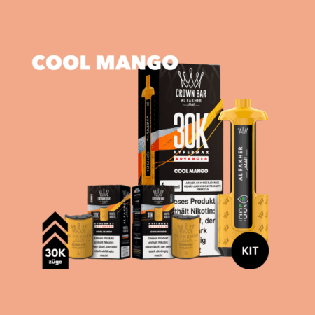 5x Al Fakher 30K Hypermax Akku + 2x5 Pods Cool Mango – Vape-Bundle mit Akku & Pods