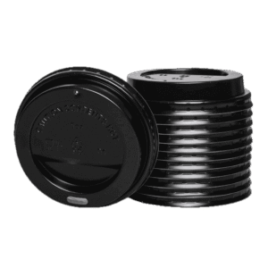 1000 Stück Coffee-To-Go Deckel PS Ø 80 mm schwarz für Kaffeebecher