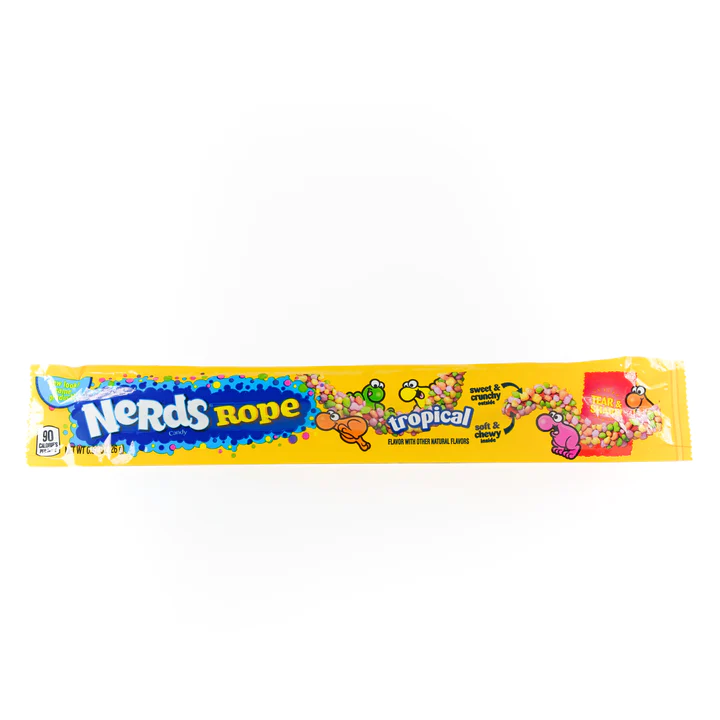 Nerds Rope Tropical 24x26g – Süß-saurer Fruchtgummi mit tropischen Aromen