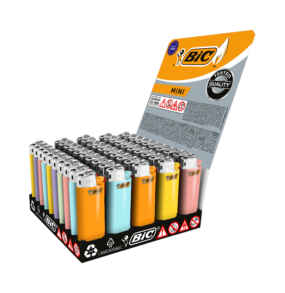 BIC Feuerzeuge MINI 50 Stück – Kompakte und zuverlässige Feuerzeuge für unterwegs