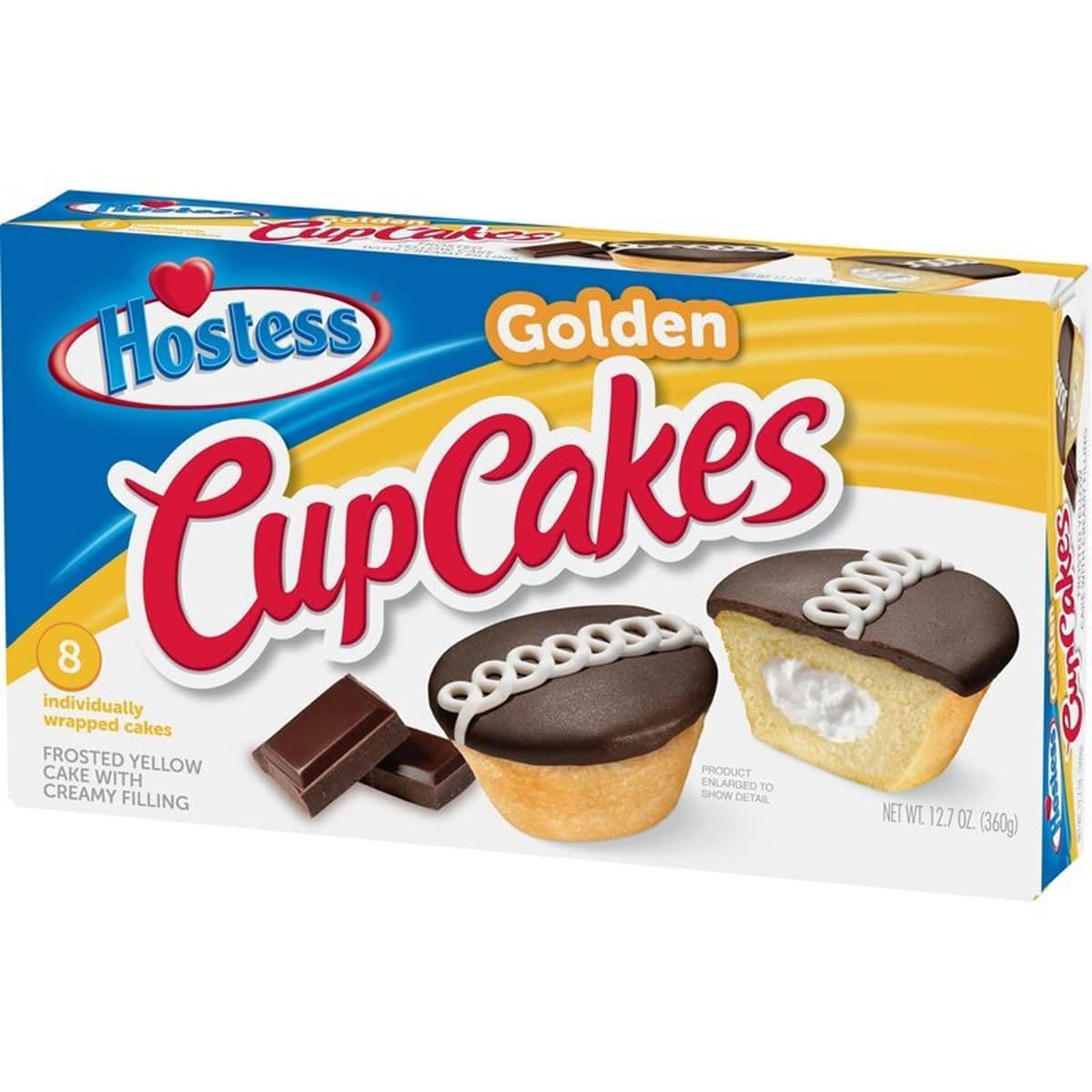 Hostess Golden Cup Cakes – Saftige goldgelbe Cupcakes mit Cremefüllung