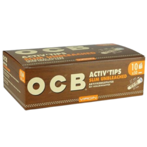 ocb activ tips slim ungebleicht aktivkohlefilter 10x50 7mm