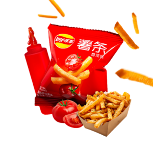 Asia Lays Tomato Fries 90g – Tomaten-Kartoffelsnack in Pommesform mit asiatischer Würze