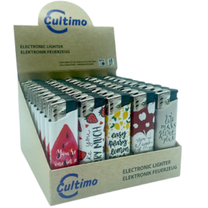 Cultimo Elektrofeuerzeuge 50 Stück – Elektrische Feuerzeuge in gemischten Farben