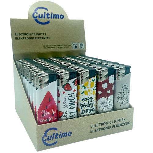 Cultimo Elektrofeuerzeuge 50 Stück – Elektrische Feuerzeuge in gemischten Farben