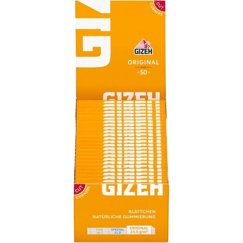 Gizeh Gelb Blättchen 50x50 – Klassisches Zigarettenpapier für Selbstgedrehte
