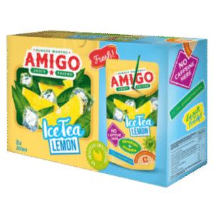 Amigo Ice Tea Lemon 16x200ml – erfrischender Zitronen-Eistee im handlichen 200-ml-Format für den Einzelverkauf.
