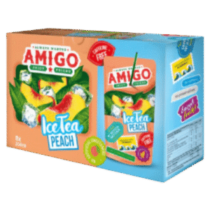 Amigo Ice Tea Peach 16x200ml – fruchtiger Pfirsich-Eistee im handlichen 200-ml-Format für den Einzelverkauf.