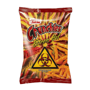 Takims Crunchies Extrem Hot 24x70g – Extra scharfer Mais-Snack mit Chili