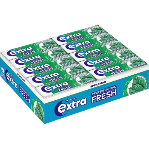 Wrigley’s Extra Professional Spearmint 30x10er – Zuckerfreier Kaugummi mit frischem Spearmint-Geschmack
