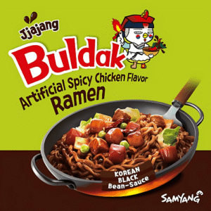 Samyang Buldak Hot Chicken Jjajang Ramen Bowl 16x105g – Koreanische Instant-Ramen mit schwarzer Bohnensoße