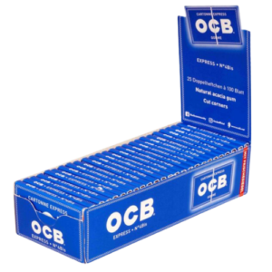 OCB Blau Gummizug Papier 25x100 – Klassische Zigarettenblättchen mit Gummierung