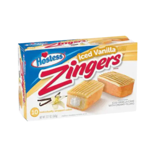 Hostess Zingers Vanilla 380g – Saftige Vanille-Kuchenschnitten mit cremiger Füllung