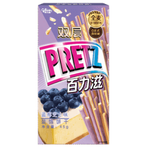 Double Pretz Cookie Sticks Blaubeer Käsekuchen 36x45g – Süße Kekssticks mit Frucht und Cremearoma