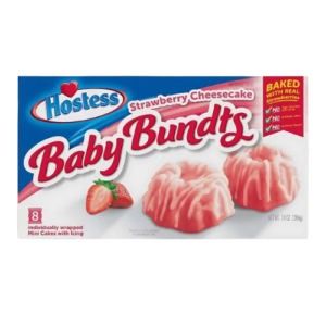 Hostess Baby Bundts Strawberry Cheesecake 8er – Mini-Gugelhupf-Kuchen mit Erdbeer-Käsekuchen-Geschmack