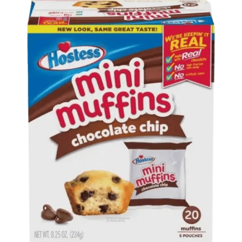Hostess Mini Muffins Chocolate Chip 234g – Saftige Mini-Muffins mit Schokoladenstückchen