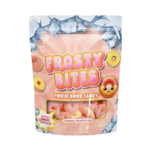 Frosty Bites Gummy Peach Rings 24x50g – Fruchtige Pfirsichringe mit süß-säuerlicher Note