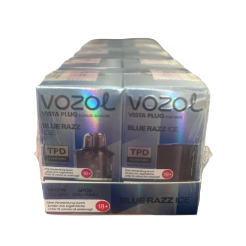 vozol pods blue razz ice vape 5x12ml