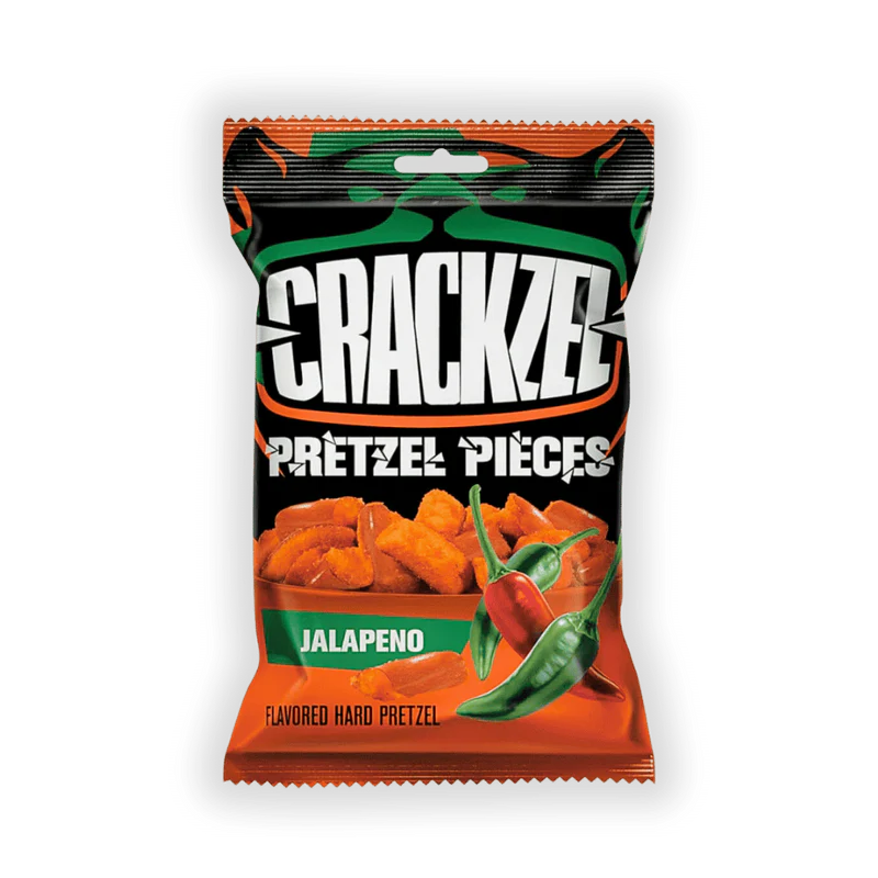 Crackzel Pretzel Pieces Jalapeno 24x85g – Knusprige Brezelstücke mit würziger Jalapeño-Note
