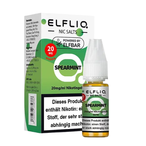 ELFBAR ELFLIQ Spearmint 10x10ml – E-Liquid mit erfrischendem Minzgeschmack