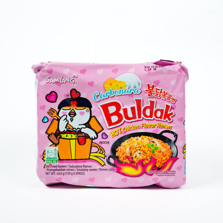 samyang buldak carbonara instant nudeln scharf käse carbonara