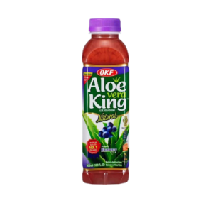 OKF Aloe Vera Blueberry 20x500ml Aloe-Vera-Getränk mit Blaubeergeschmack und Aloe-Vera-Stückchen für Großhandel und Wiederverkäufer