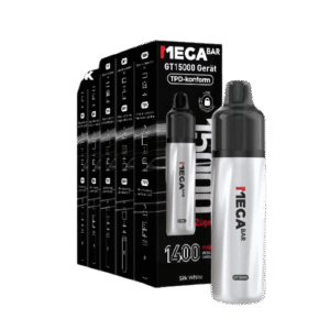 MegaBar GT15000 Silk White Akku Kit 5Stk – Weißes Basisgerät für wiederaufladbare Vape-Nutzung
