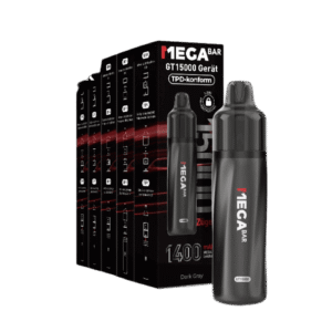 MegaBar GT15000 Dark Grey Akku Kit 5Stk – Dunkelgraues Vape-Basisgerät für bis zu 15.000 Züge