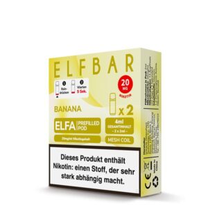 Elfbar Pods Banana 10x 2x2ml – Cremiger Bananengeschmack für ein sanftes Dampferlebnis