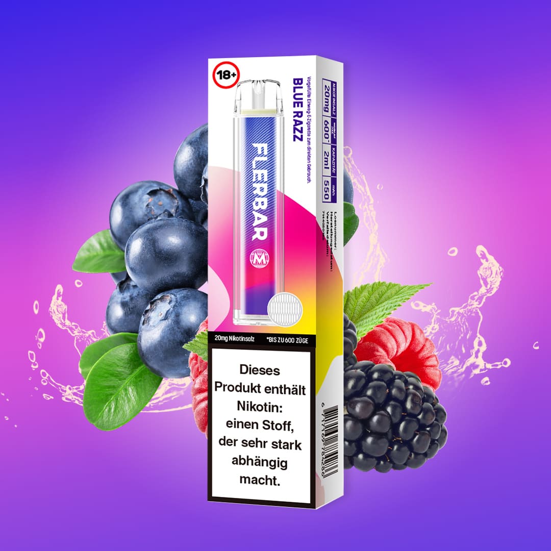 elfbar elfa master akku Flerbar Hyppe DM600 Einweg E-Zigarette Blueberry Raspberry main image 1