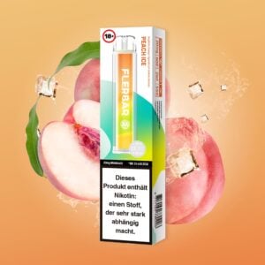 flerbar vapes 600er peach ice pfirsich kühl erfrischend dampfen