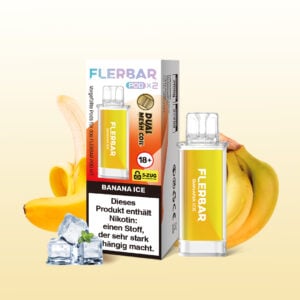 Flerbar Pods 10x2er Banane Ice – Bananengeschmack mit Eisfrische für Vaping