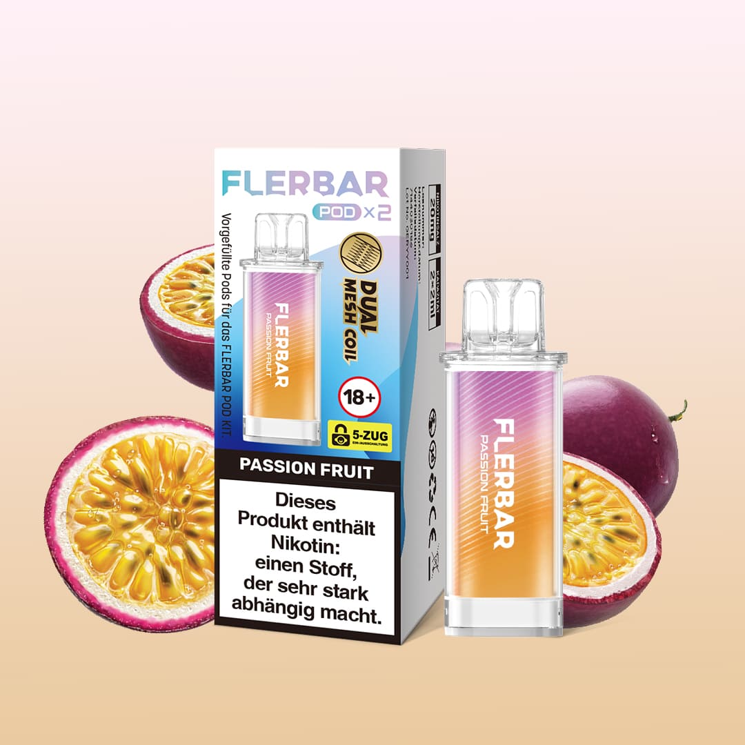 Flerbar Pods Passion Fruit – 10x2er