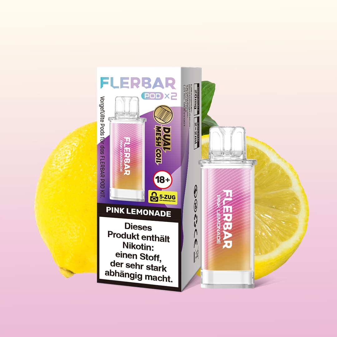 Flerbar Pods Pink Lemonade – 10x2er
