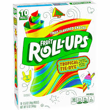 Fruit Roll-Ups Tropical Tie-Dye 10x141g – Bunte Fruchtrollen im tropischen Look
