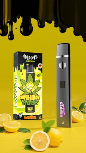 Happys Amsterdam TAC Vape Super Lemon Haze Sativa – Zitroniges Vaping-Erlebnis mit Sativa-Wirkung