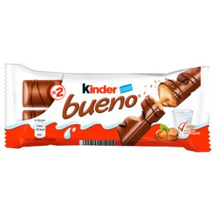 Kinder Bueno 30x2er (43g) – Knusprige Waffel mit Milch-Haselnuss-Creme und Schokolade