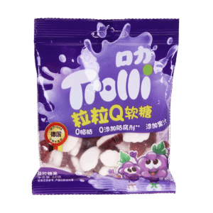 Asia Trolli Chewy Ball Grape 10x60g – Kaubonbons mit Traubengeschmack aus Asien