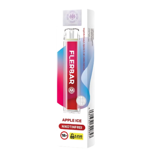 Flerbar Vapes Nikotinfrei 600er Apple Ice 10 Stück – Fruchtig-frischer Apfelgeschmack ganz ohne Nikotin