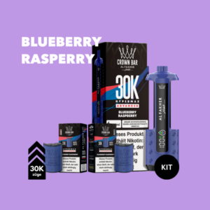 5x Al Fakher 30K Hypermax Akku + 2x5 Pods Blueberry Raspberry – Vape-Bundle mit Akku & Pods