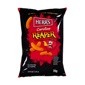 Herr's Carolina Reaper 18x70g – Extra-scharfer Snack mit intensivem Chili-Geschmack