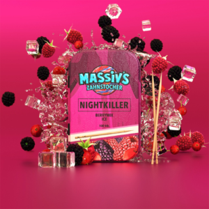 Al Massiva Zahnstocher Nightkiller Berrymix Ice 10x100Stk – Aromatisierte Zahnstocher mit Beerencocktail & Cooling